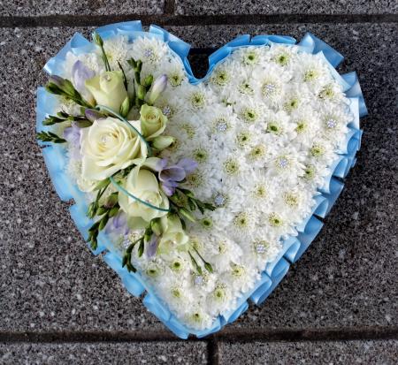 Fresh Flower Heart Wreath